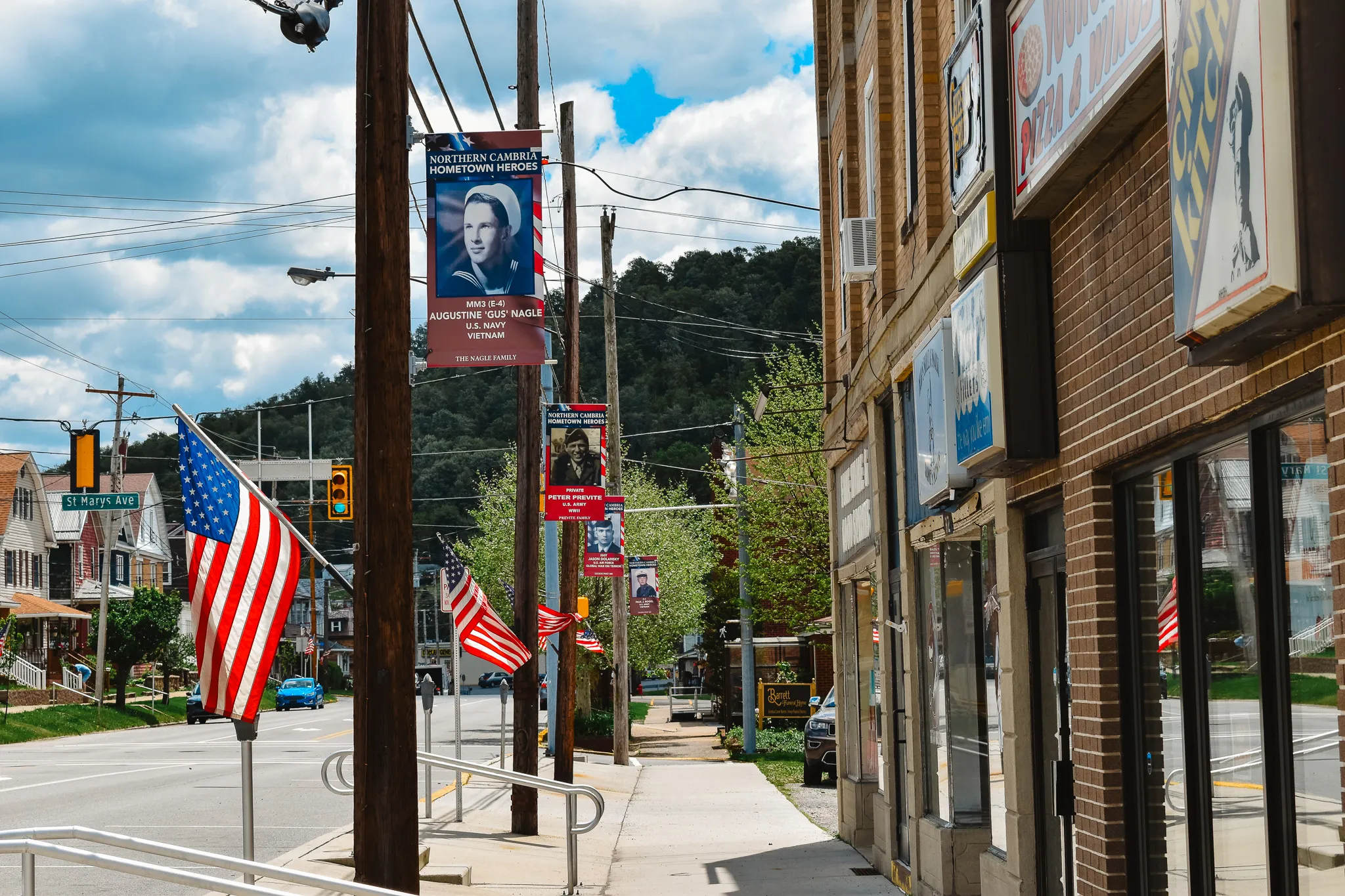 Hometown Hero flag showcase