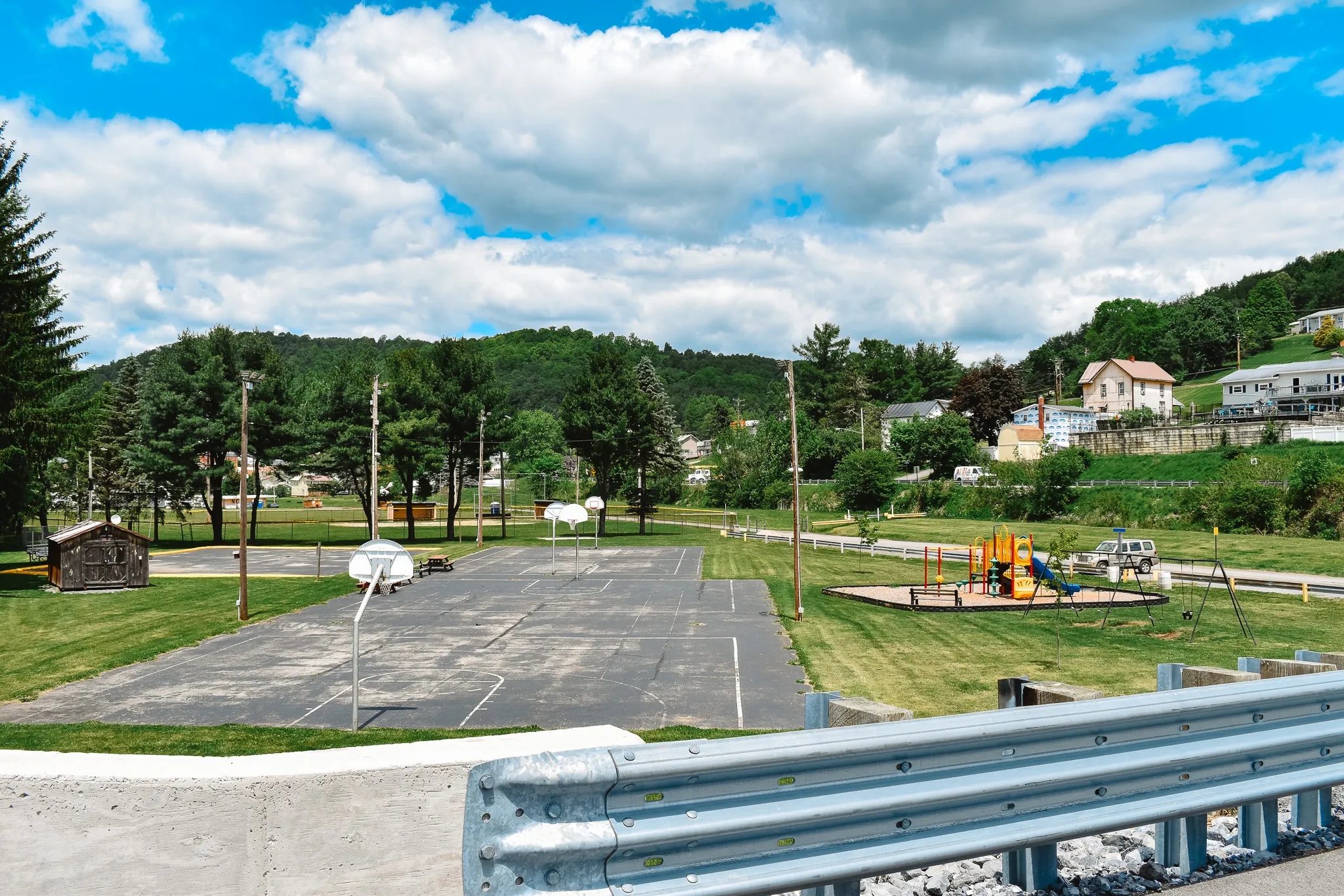 Basketball Court and Playground